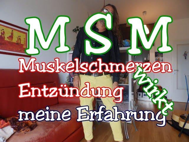 MSM wirkt- MuskelSchmerz-Entzündung-Sport-meine ERFAHRUNG