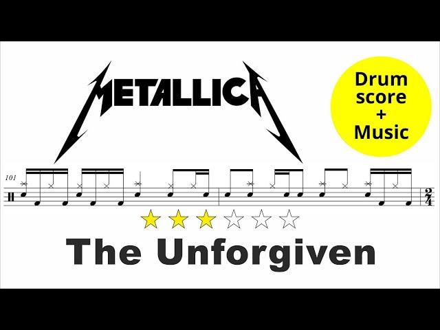 Metallica - The Unforgiven [DRUM SCORE + MUSIC]