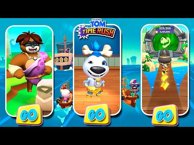 TALKING TOM  TIME RUSH  – Jurassic Hank vs Raccoon Bosses – (Android, iOS) Gameplay  @TalTomTik