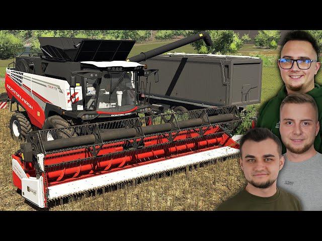 Kolejne piękne pole! "od Zera do Farmera" #230 [S2] Żniwa Rzepaku na trzy kombajny!MST