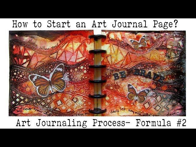 Art Journal for Beginners | How to  Art Journal? |  Starting a Blank Page | Formula #2