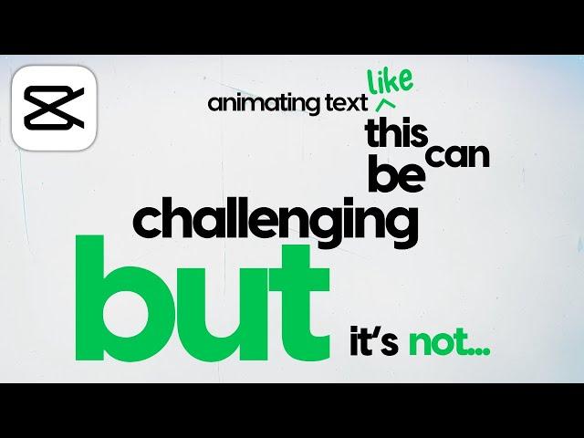 Typography Motion Graphics Animation in CapCut - CapCut Tutorial