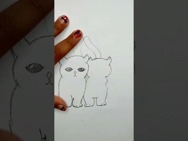 Draw of a Cute Cat # Easy Drawing # Cute Cat # shorts