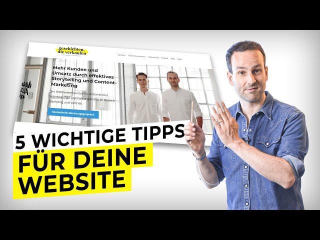 Website optimieren - DIESE 5 DINGE braucht deine Website!