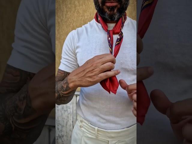 How to Tie a Men's Silk Neckerchief - Large Bandana Scarf