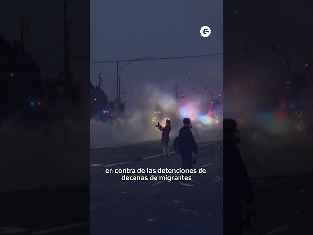 Tensión en Los Ángeles: la Guardia Nacional enfrentó protestas por redadas migratorias. #shorts