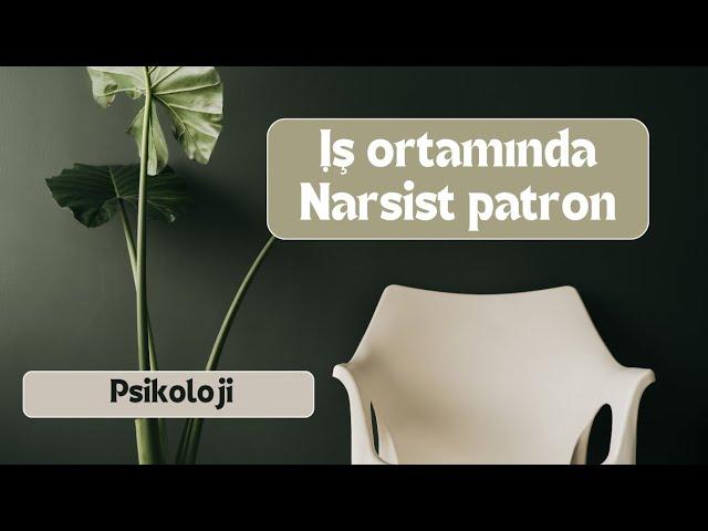 İş ortamında Narsist patrona dikkat!