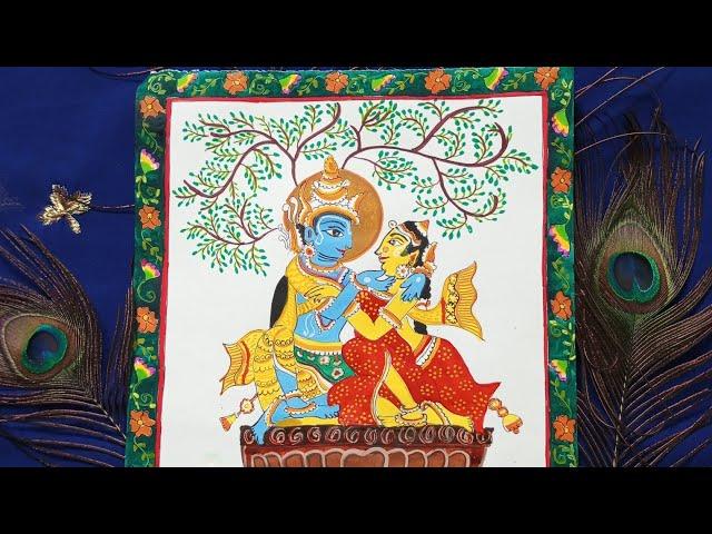 I did Radhakrishna Patachitra #patachitra #radhakrishna #orissaculture