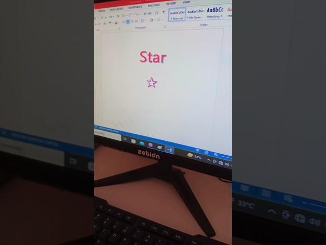Computer short cut key!!Ms word me Star ⭐ ka symbol kaise banaye!!#shorts #viral #ytshorts #new