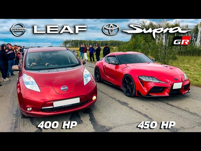 АТОМНЫЙ УТЮГ! Supra GR vs Nissan LEAF vs AMG GLA45 vs Zeekr X vs + EVO 7 vs TIGUAN