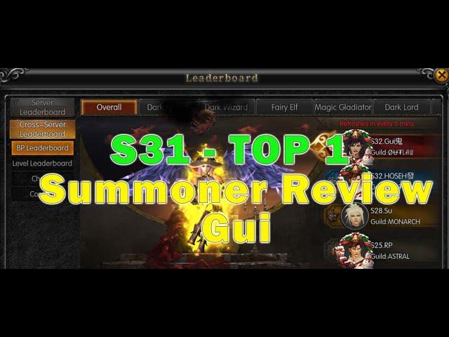 Mu Monarch Sea - Top 1 Server 31 Summoner Gui Review