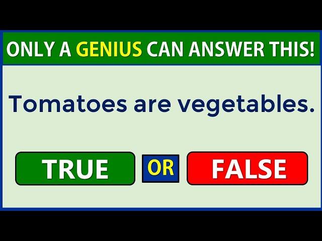 True or False Quiz | Test Your Knowledge with These 30 Surprising Facts! #challenge 8