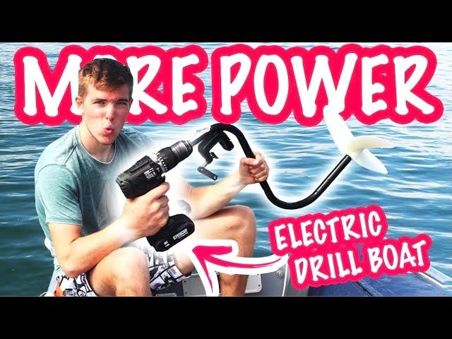 CRAZY FAST DRILL POWERED BOAT MOTOR! Sailing Meraki | Ep.47