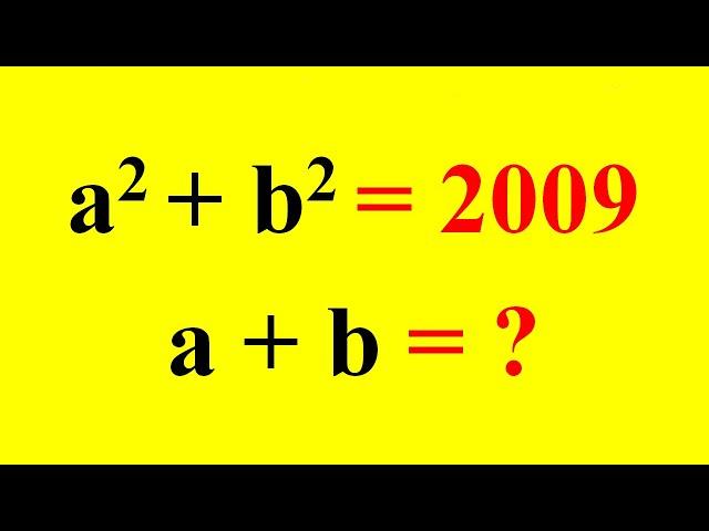 A Nice Math Olympiad Algebra Problem