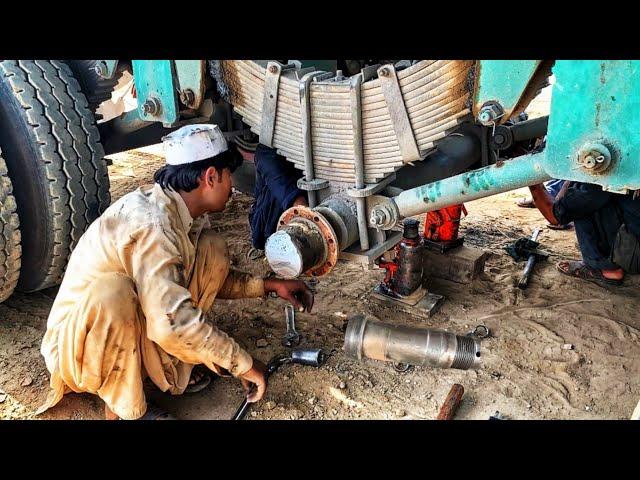 How to Repair Broken Axle of a Truck Trailer || Complete Process