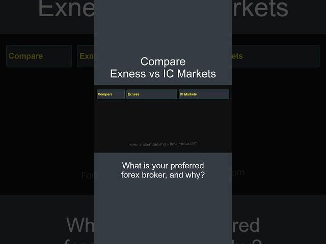 Compare Exness with IC Markets - Which is better? Which broker to choose?