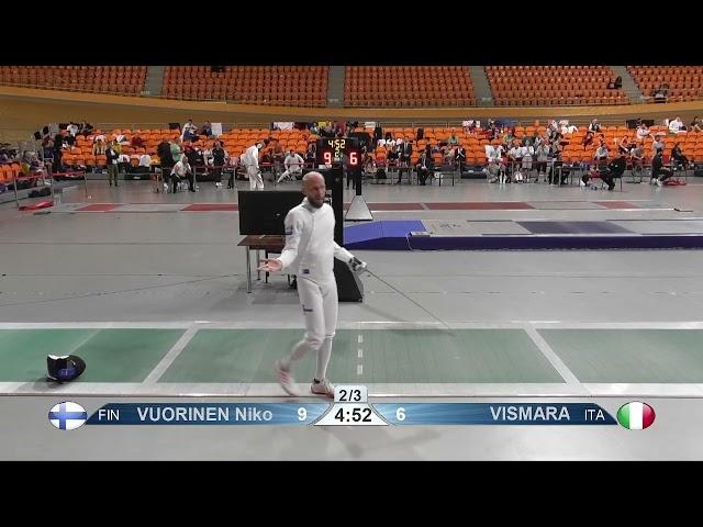 2023 1449 T32 09 M E Individual Plovdiv BUL ZCH GREEN VUORINEN FIN vs VISMARA ITA