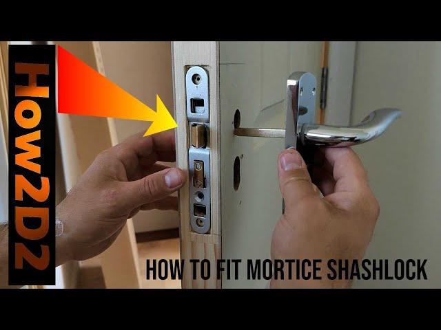 Installing lock with the key on interior fire door  .  How to install Mortice shashlock Fitting