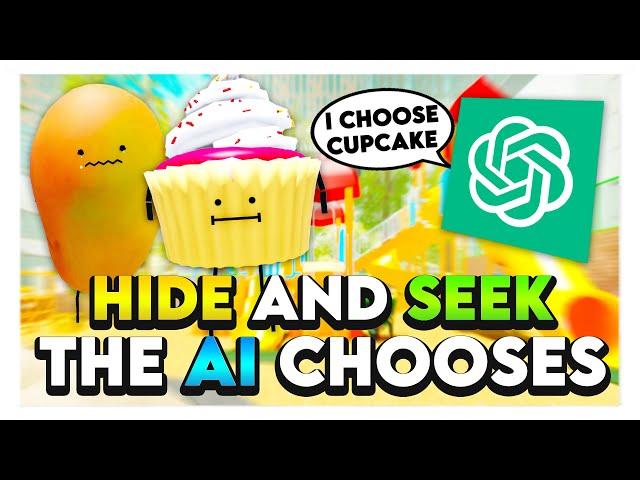 Using AI to CHOOSE my Hide & Seek FOOD in Secret Staycation on Roblox! 