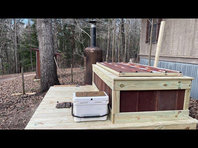 Finishing The Homemade Wood Burning Hot Tub DIY.