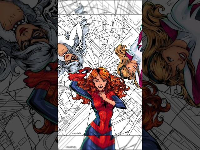 SPIDER-WOMAN | SPIDER-MAN | SPIDER-VERSE | MARVEL | ANIMASI MEWARNAI | COLORING