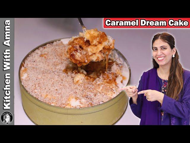 Caramel Dream Cake Recipe Viral Cake By Kitchen With Amna