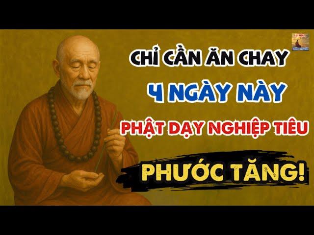 Phật Dạy: Ai Giữ Được 4 Ngày Chay Này Mỗi Tháng, Nghiệp Cũ Tự Tiêu, Phước Mới Tự Sinh – Đừng Xem Nhẹ