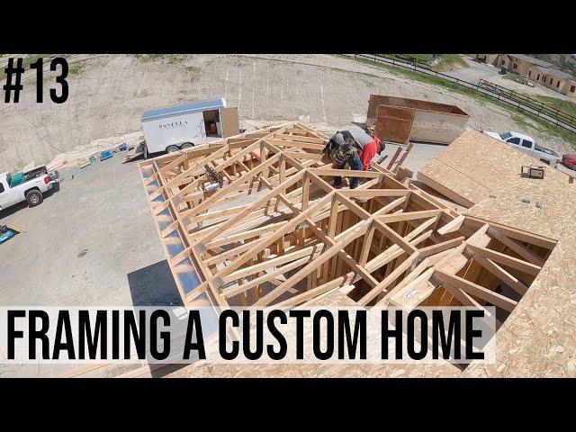 Building A Custom Home | #13 - Entryway Soffit Framing & Sheathing!