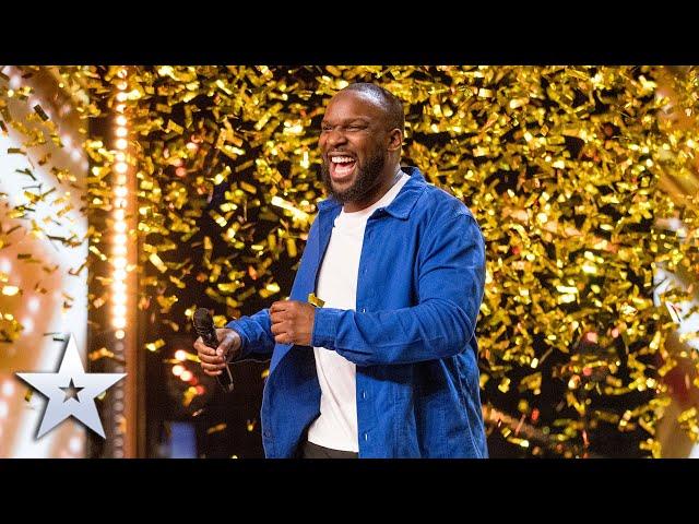 Comedian Axel Blake gets the GOLDEN BUZZER in STYLE | Auditions | BGT 2022