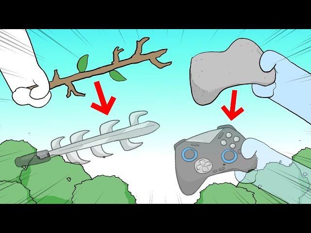 weapons picked up from the ground 