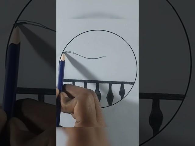 #easydrawing #art #circledrawing #drawing #drawingincircle #easy #scenery #circle