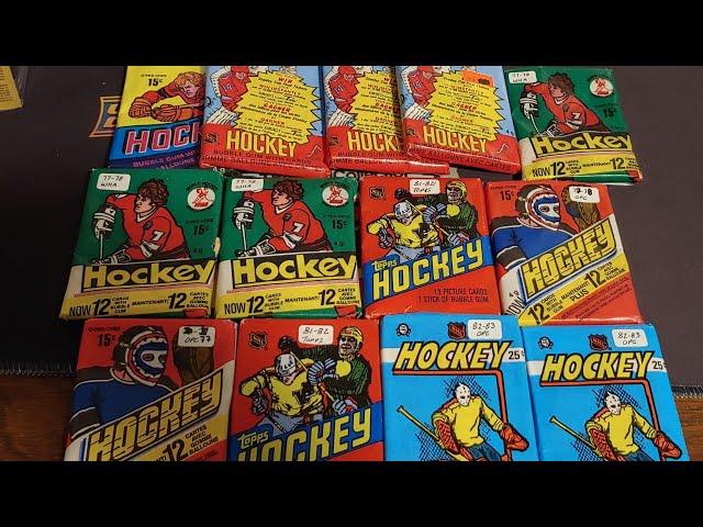 Vintage 1970s and 1980s  hockey packs opening Vintage opeechee and Topps hockey card packs