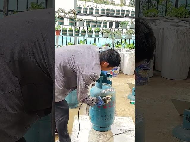 A good way to cut a waste gas cylinder #amazing #satisfying