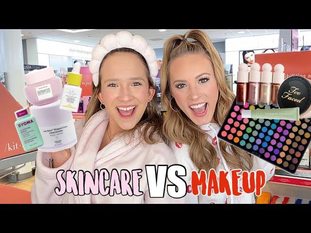 SKINCARE VS MAKEUP ULTA BEAUTY SHOPPING CHALLENGE 🫧