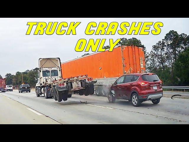 BEST OF SEMI-TRUCK CRASHES | Road Rage, Hit and run, Brake checks | COMPILATION 2024