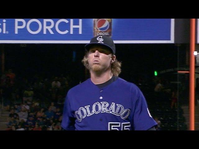COL@NYM: Gray limits Mets to one hit, one run in six