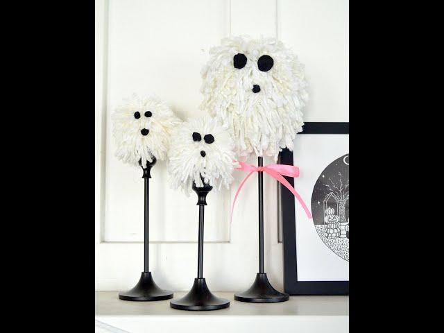 How to Make Pom Pom Ghosts - Apricot Polkadot