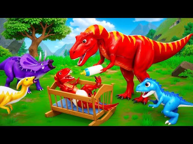 Tiny T-Rex Rescue Mission! Brave Mother T-Rex's Adventure to Save Her Baby | Heartwarming Journey!