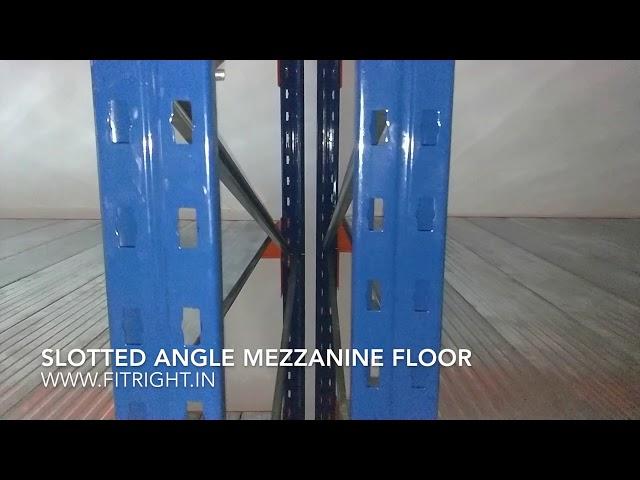 FITRIGHT1968 SLOTTED ANGLE MEZZANINE FLOOR  WITH LONG SPAN SHELVING RACKS