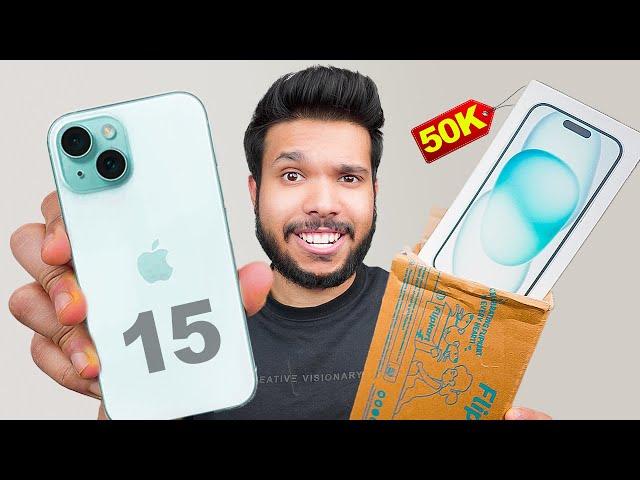 ₹50K iPhone 15 Unboxing From Flipkart BBD SALE