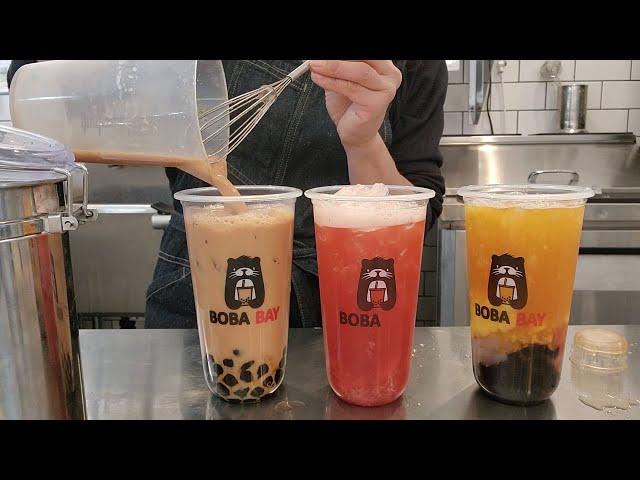 Cafe Vlog #1 | Busy Boba Tea Shop | ASMR | Bubble Tea Barista | Winter 2022 Boba Bay