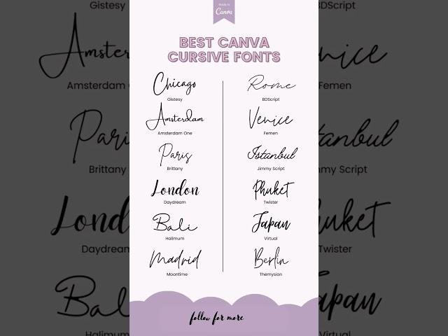 12 Best Canva Cursive Fonts for Scroll-stopping Designs |