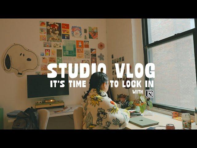 Let's LOCK IN! How I Plan My Days Using Notion  STUDIO VLOG