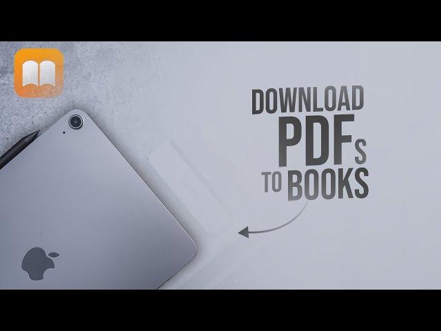 How to Add PDF to Books on iPad (tutorial)