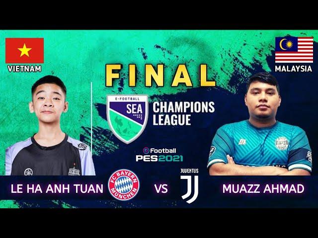 FINAL SEA CHAMPIONS LEAGUE PES 2021 - LE HA ANH TUAN (VIETNAM) VS MUAZZ AHMAD (MALAYSIA)