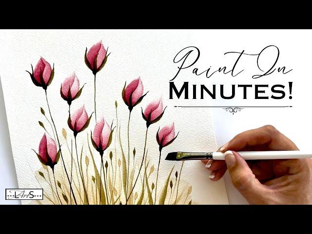  BEST EVER!! Watercolor Flower Buds! Paint in Just Minutes! Beginner Friendly Success!!