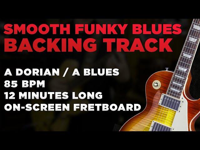 Guitar Backing Track: Smooth Funky Blues in Am/Dorian