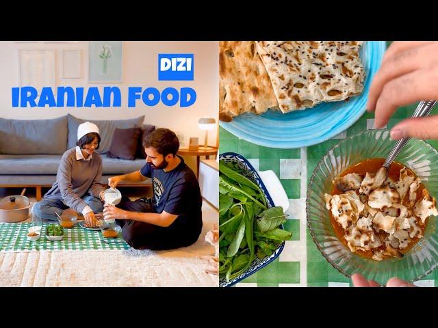 Cooking and Eating Abgoosht dizi (Persian Lamb Stew) | Iran's 100-Year-Old Signature Dish 