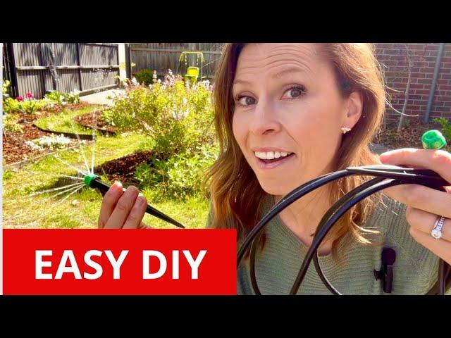 How to set up an automatic WATERING system (cheaply!) // Self Timer Drip & Sprinkler // Gardening