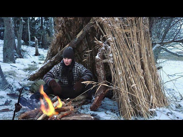 Solo Survival on a Frozen Island | -11°C Winter Challenge